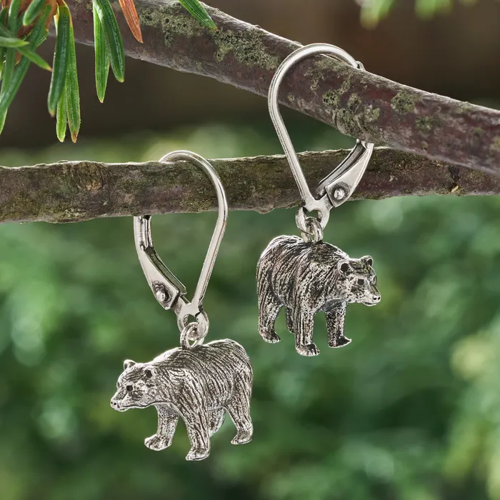 Chadds Ford Jewelry Earrings Vintage Walking Bear Earrings