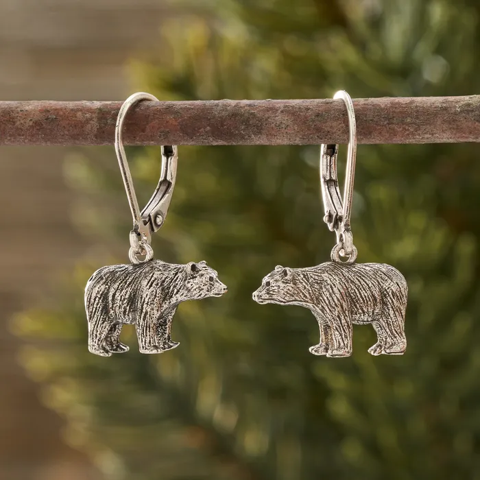 Chadds Ford Jewelry Earrings Vintage Walking Bear Earrings