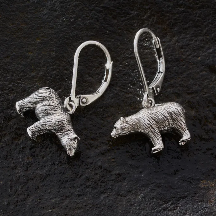 Chadds Ford Jewelry Earrings Vintage Walking Bear Earrings