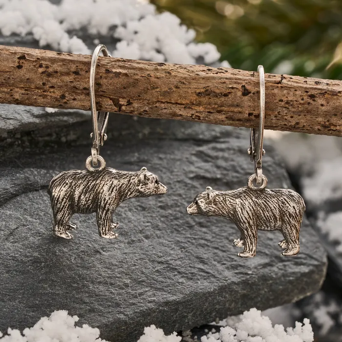 Chadds Ford Jewelry Earrings Vintage Walking Bear Earrings