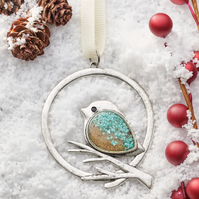 Chadds Ford Jewelry Sand Birdie Branch Ornament Gift Set Earrings