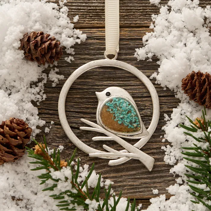 Chadds Ford Jewelry Sand Birdie Branch Ornament Gift Set Earrings