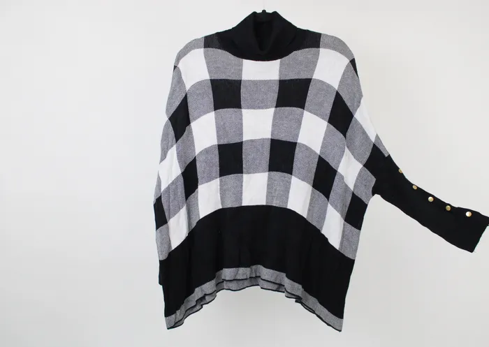 Earrings Joseph Abboud Joseph A Soft Plaid Turtle Neck Sweater XL