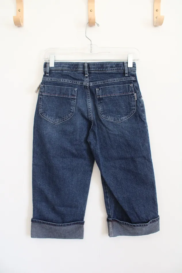 Earrings NEW OshKosh Embroidered Hem Denim Capri Pants Youth 1416 Osh Kosh BGosh