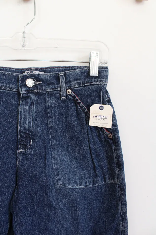 Earrings NEW OshKosh Embroidered Hem Denim Capri Pants Youth 1416 Osh Kosh BGosh