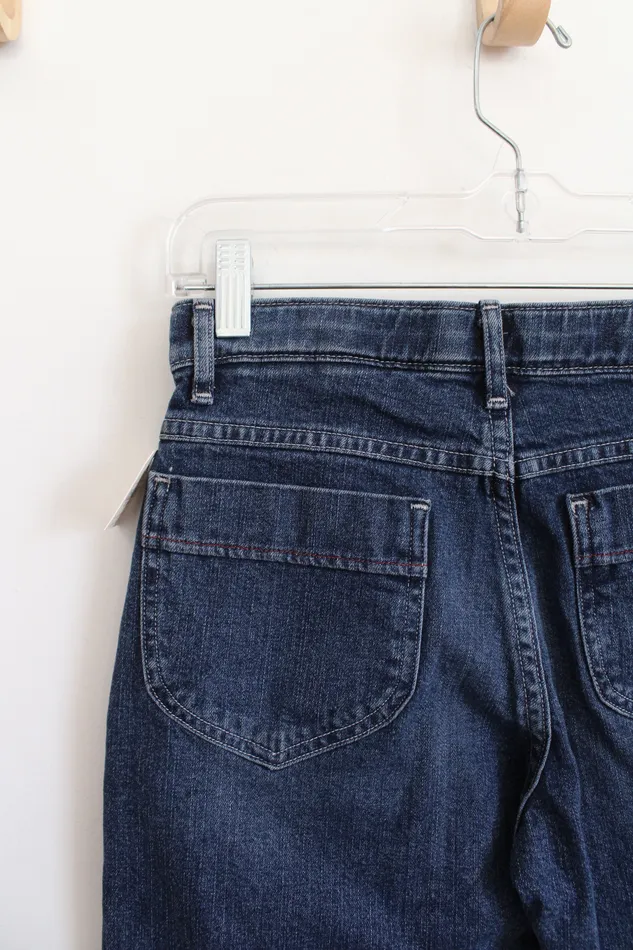 Earrings NEW OshKosh Embroidered Hem Denim Capri Pants Youth 1416 Osh Kosh BGosh
