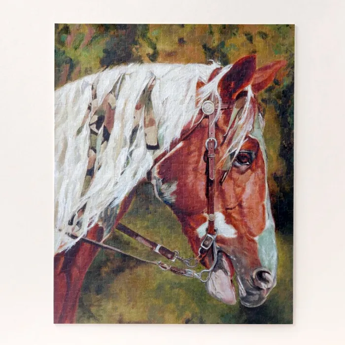 Earrings Portrait Puzzle Warriors Horse Traditional Thick Jigsaw Puzzle for Adults 30 to 1000 Pieces Earrings Portrait Puzzle Warriors Horse Traditional Thick Jigsaw Puzzle for Adults 30 to 1000 Pieces