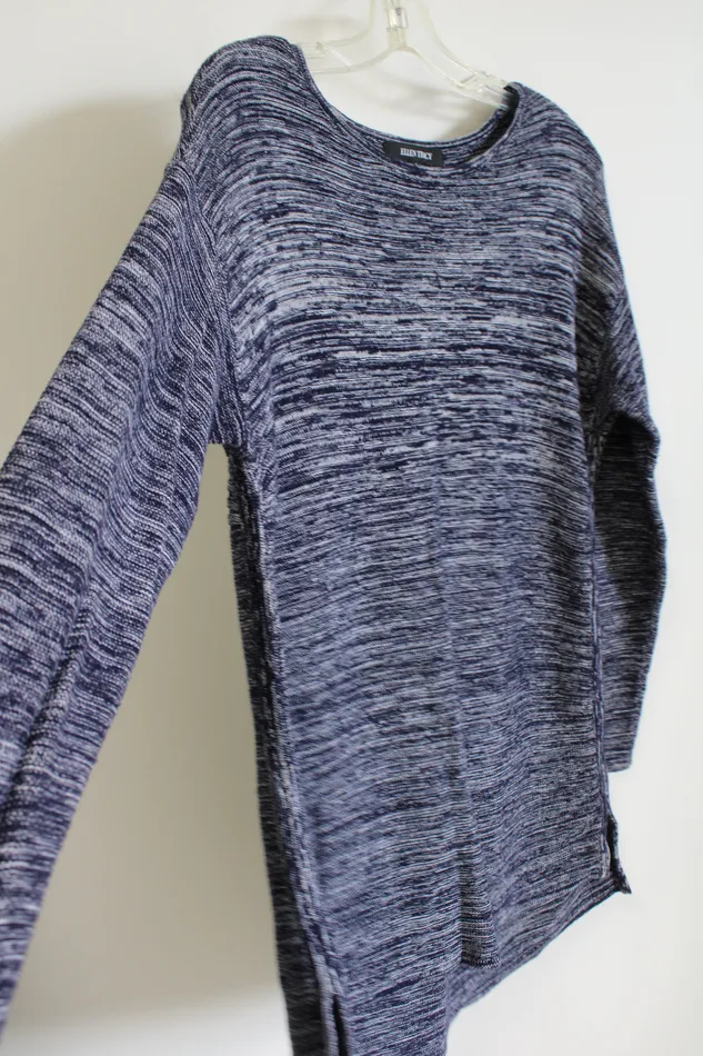 Ellen Tracy Rings Ellen Tracy Blue Knit Tunic Sweater L