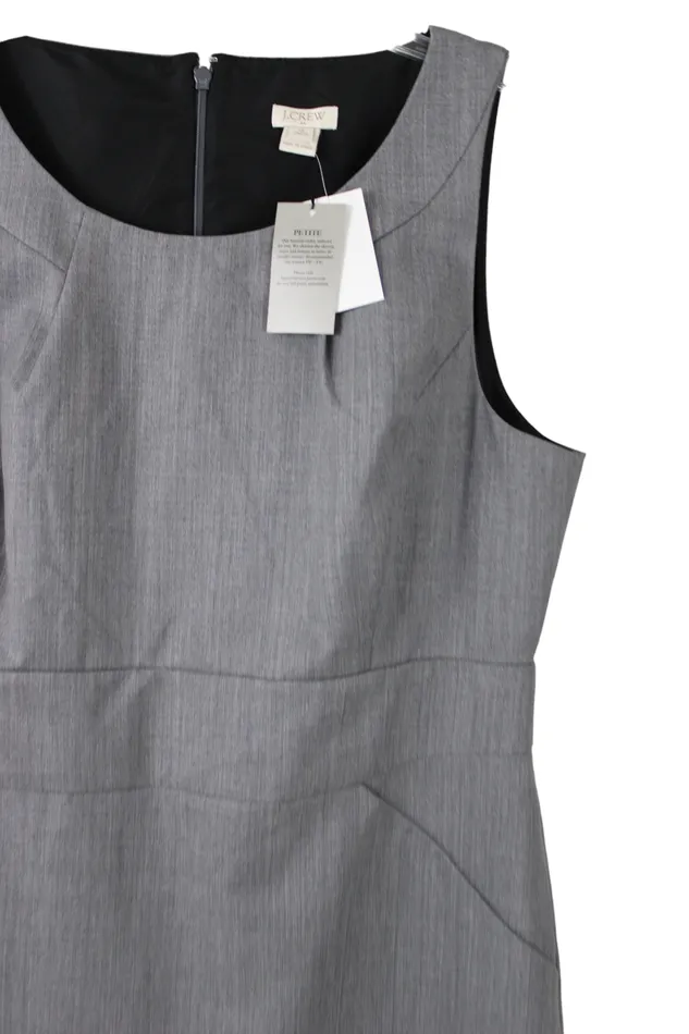 JCrew NEW JCrew Gray Wool Dress 12 Petite Earrings