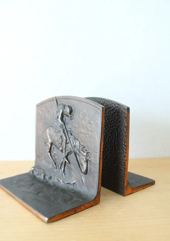 Jubilee Thrift Necklaces End Of The Trail Native American Bronze Bookends
