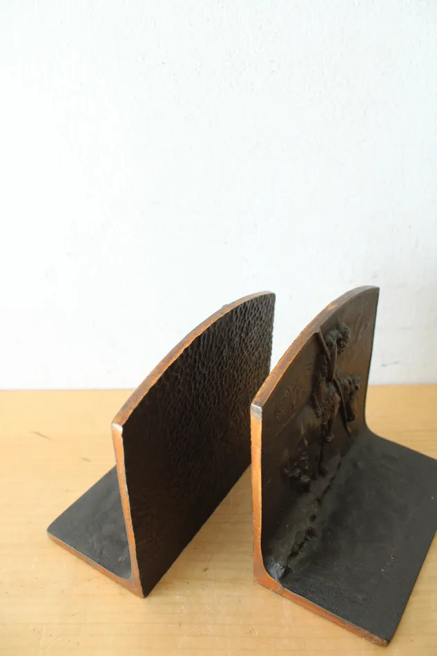 Jubilee Thrift Necklaces End Of The Trail Native American Bronze Bookends