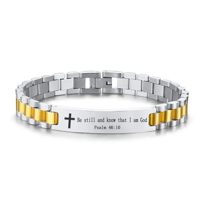 Lords Guidance Bracelets Bible Verse Bracelet br Psalm 4610 Link