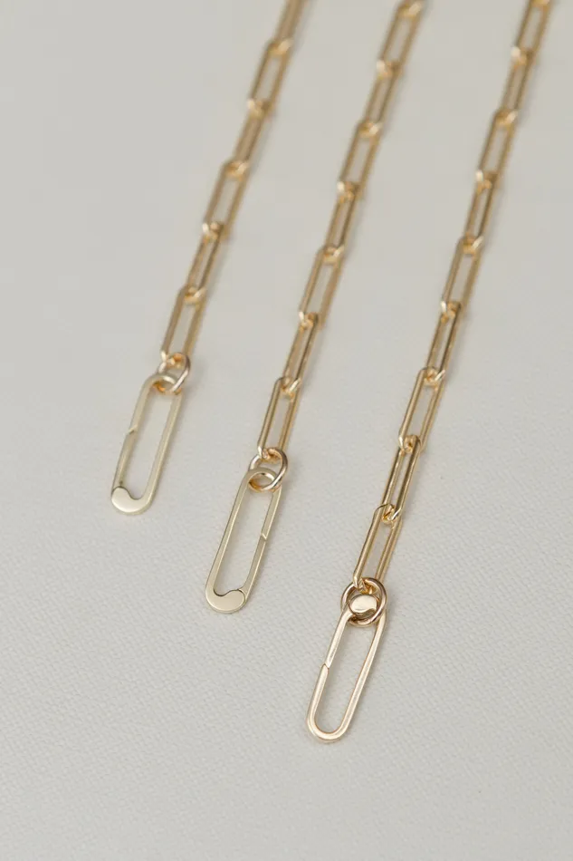 Necklaces RACHEL LYNN CHICAGO Gold Filled Chain Large Clasp Necklace