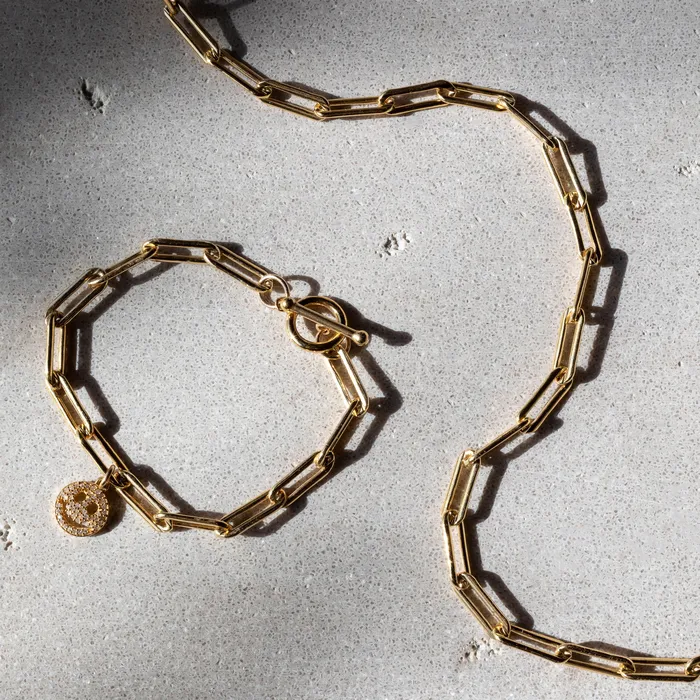 Necklaces RACHEL LYNN CHICAGO Gold Filled Chain Large Clasp Necklace