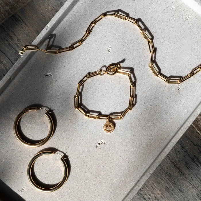 Necklaces RACHEL LYNN CHICAGO Gold Filled Chain Large Clasp Necklace