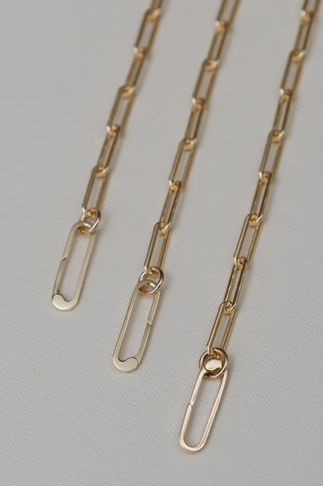 Necklaces RACHEL LYNN CHICAGO Gold Filled Chain Large Clasp Necklace