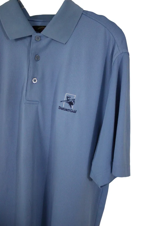 Rings Monterey Club Blue Distinct Golf Polo Shirt L Monterey Club