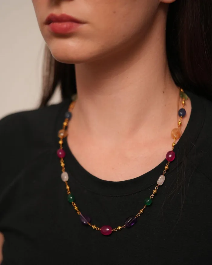 attrangi Earrings Kajol Multi Coloured Beads Mala