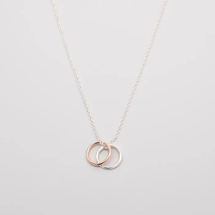 bicolor circle necklace fejn KS Necklaces