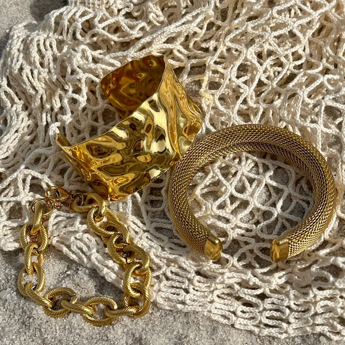 Ellie Vail Bracelets Roxi Hammered Cuff Bracelet