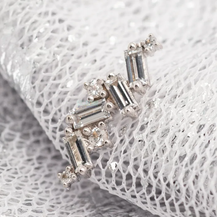 Genesis Threaded End in Gold with White Sapphires Body Vision BVLA Necklaces