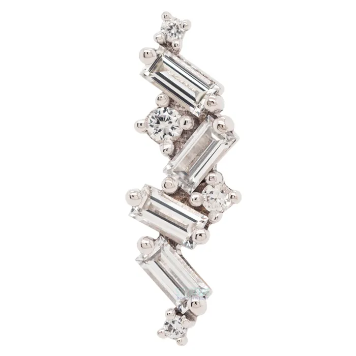Genesis Threaded End in Gold with White Sapphires Body Vision BVLA Necklaces
