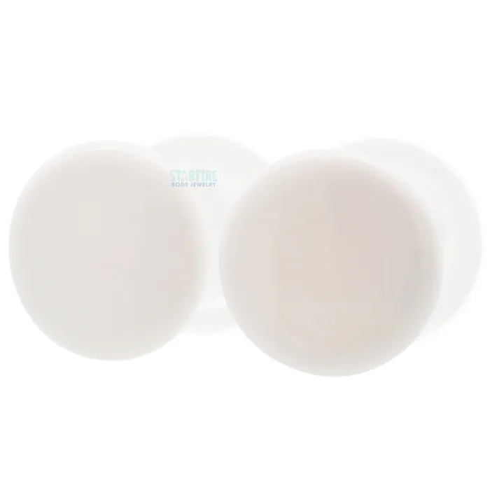 Glass Colorfront Plugs White Glasswear Studios Rings