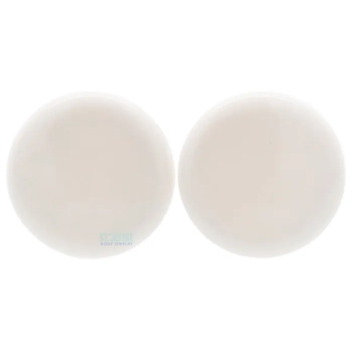 Glass Colorfront Plugs White Glasswear Studios Rings