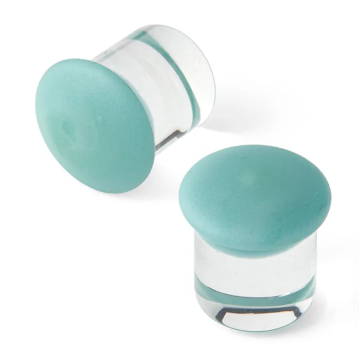 Gorilla Glass Necklaces Glass Color Front Plugs Matte Agave