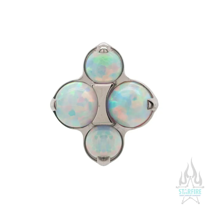 Industrial Strength IS Earrings threadless North Star Opal Cluster End