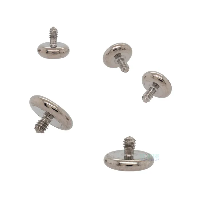 Industrial Strength IS Earrings Titanium Threaded Disk