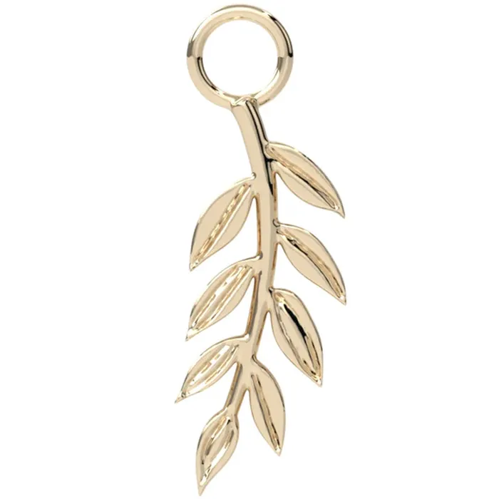 Kiwi Diamond Earrings Athena Charm in Gold Platinum