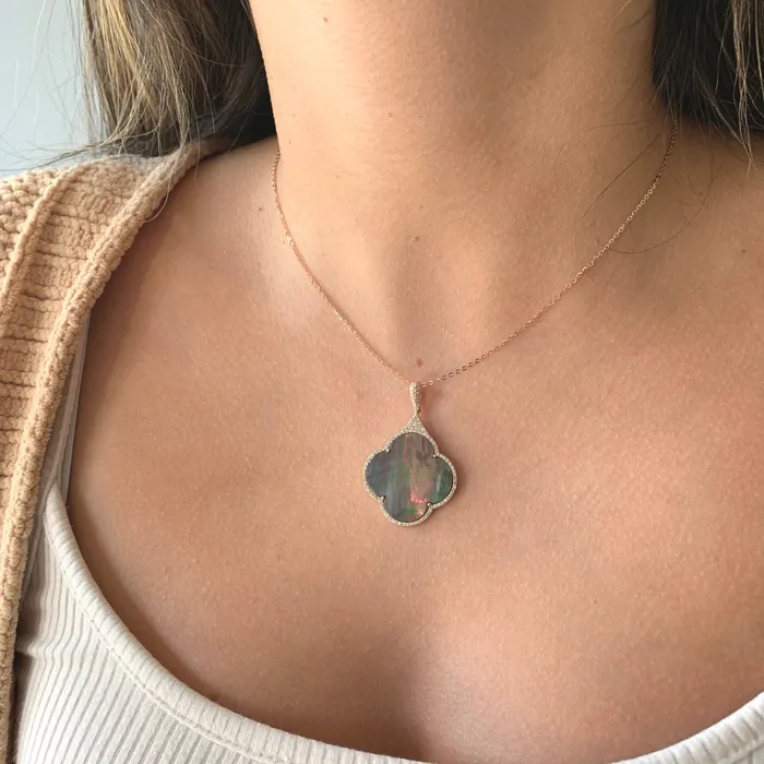 Necklaces Donald Haack Diamonds Black Mother of Pearl Diamond Necklace Necklaces Donald Haack Diamonds Black Mother of Pearl Diamond Necklace