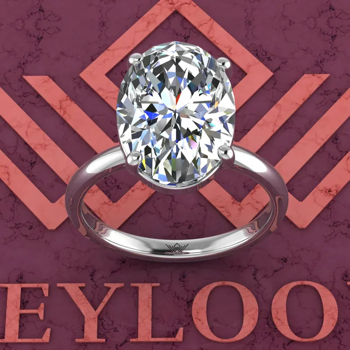 Rings Leyloon Jewelry 45 Carat Medium Oval Cut 4 Prong Solitaire D Color Basket Moissanite Ring