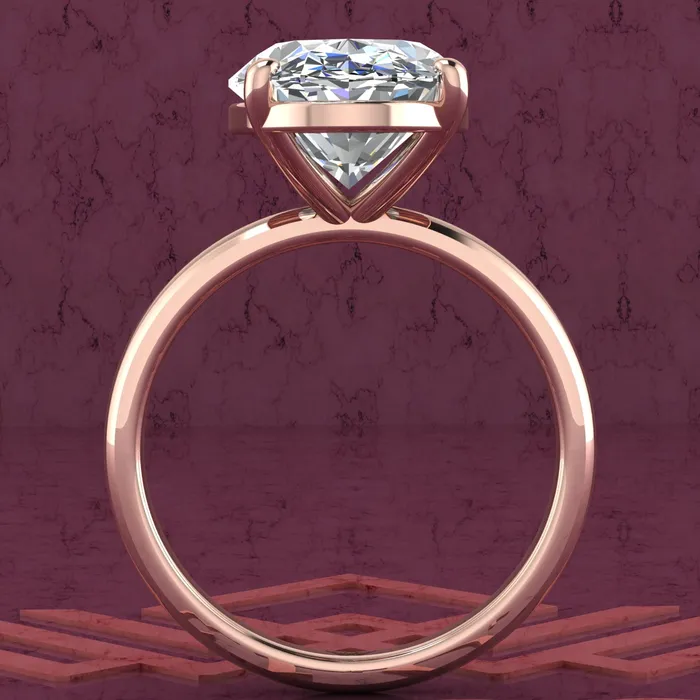 Rings Leyloon Jewelry 45 Carat Medium Oval Cut 4 Prong Solitaire D Color Basket Moissanite Ring