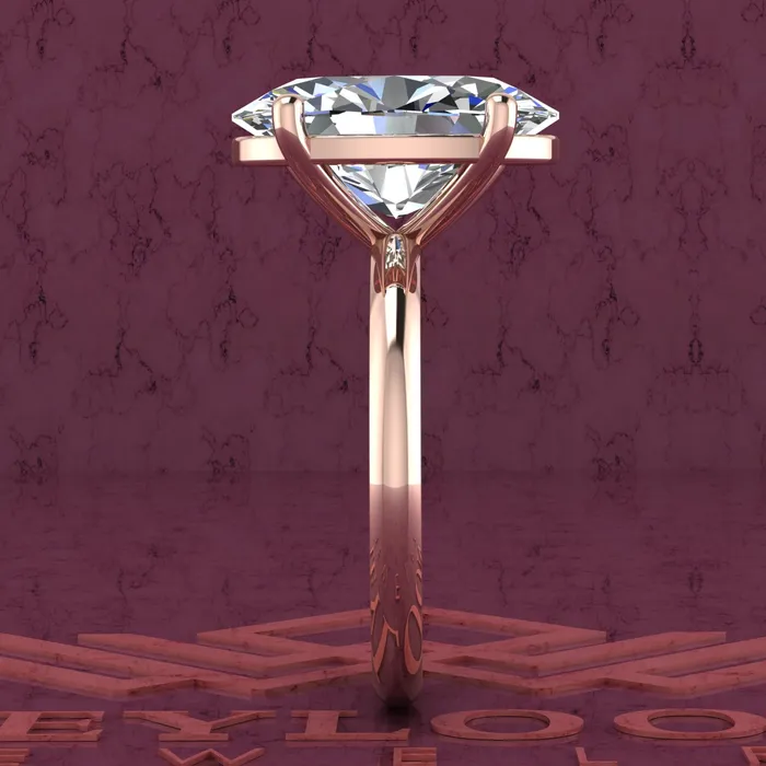 Rings Leyloon Jewelry 45 Carat Medium Oval Cut 4 Prong Solitaire D Color Basket Moissanite Ring