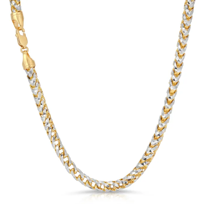 Saints Gold Co Rings 65MM Saint Franco Chain TwoTone Prism Cut