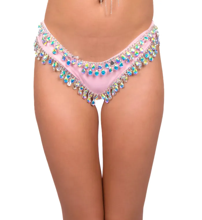 THE LUMI SHOP Earrings Pink Skylight Rhinestone Bottoms