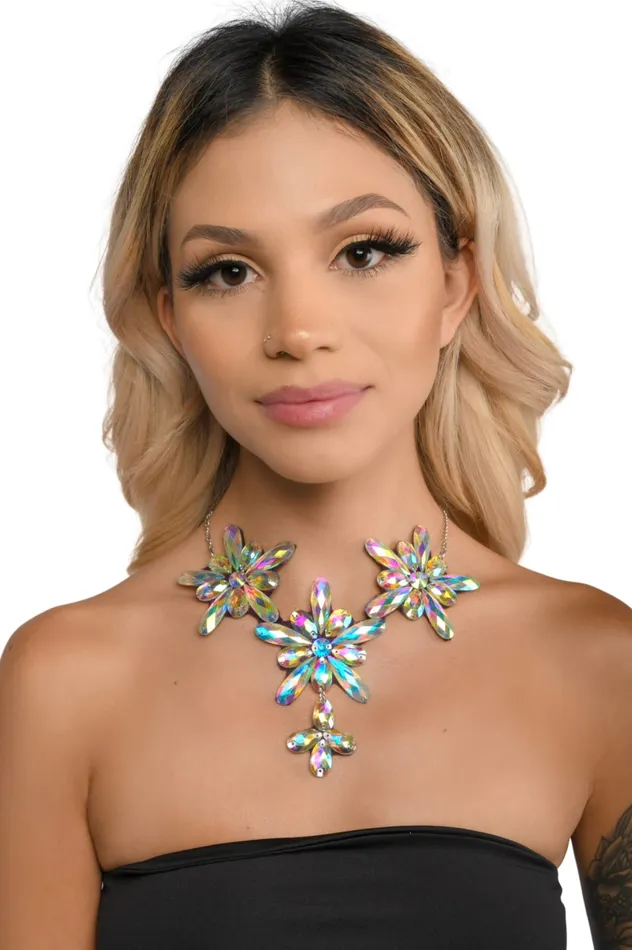 THE LUMI SHOP Necklaces Flower Iridescent Carnival Necklace