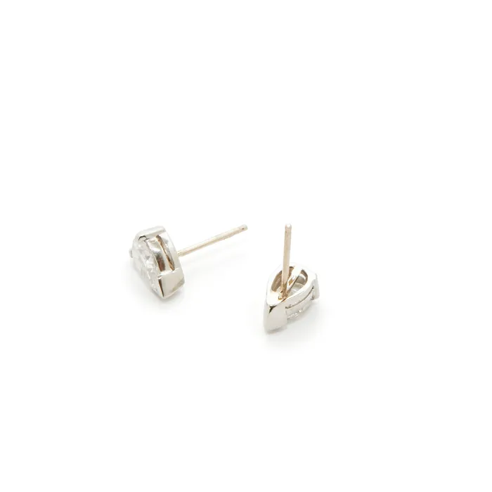 Vintage Earrings PearShaped Diamond Stud Earrings