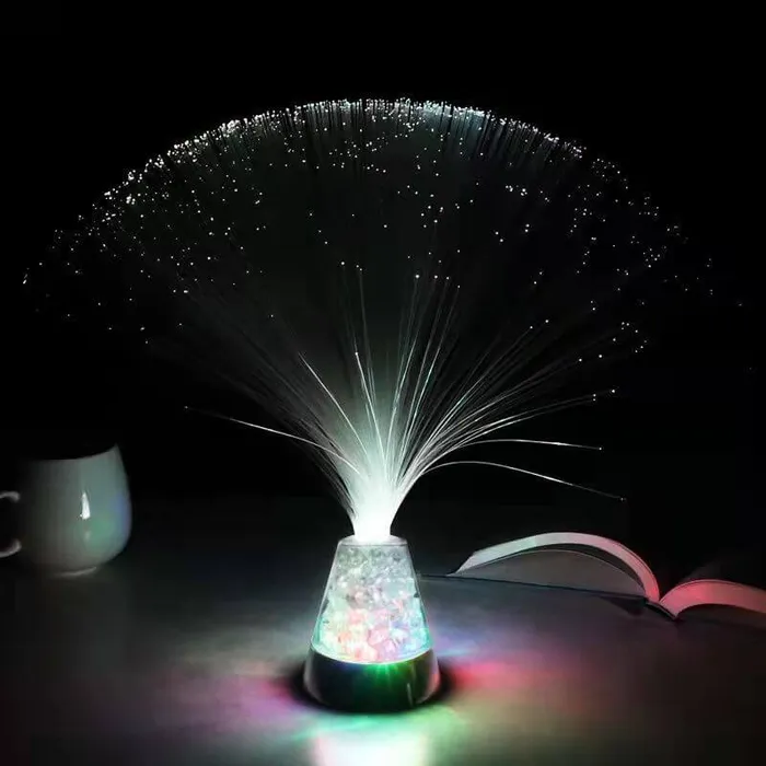 worldnetgifts Necklaces Fiber Optic Lamp Color Changing Crystal Base
