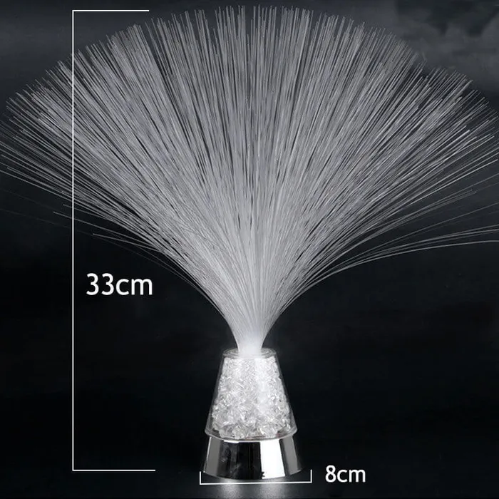 worldnetgifts Necklaces Fiber Optic Lamp Color Changing Crystal Base