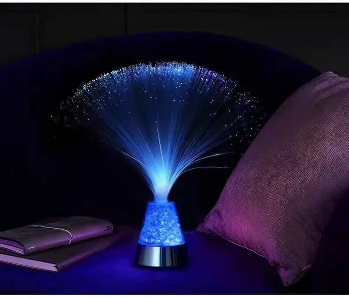 worldnetgifts Necklaces Fiber Optic Lamp Color Changing Crystal Base