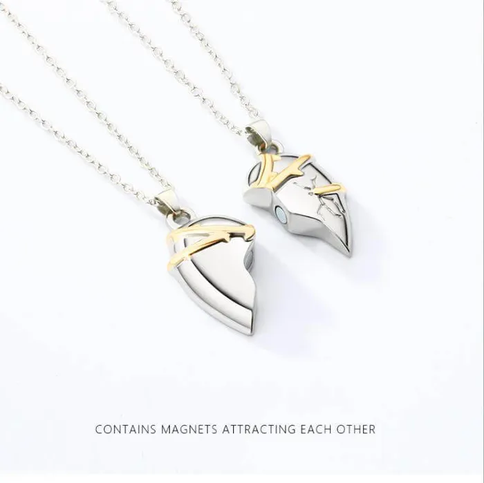 worldnetgifts Necklaces Magnetic Heart Necklace for Couples