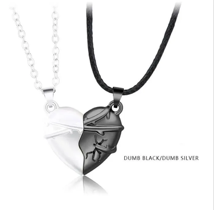worldnetgifts Necklaces Magnetic Heart Necklace for Couples