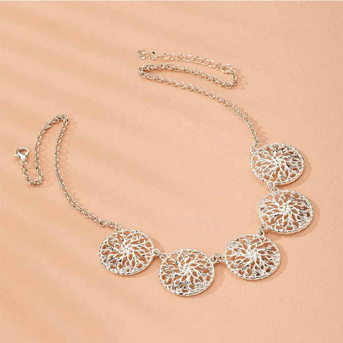 01 Necklaces N1957 Silver Tree Branch Design Necklace with FREE Earrings