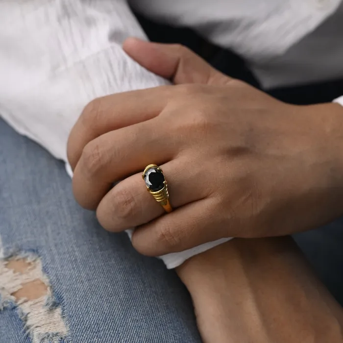 18K GoldFilled Black Zircon Ring Black Agate Ring For Women Noor Ring Jewelvers Rings 18K GoldFilled Black Zircon Ring Black Agate Ring For Women Noor Ring Jewelvers Rings