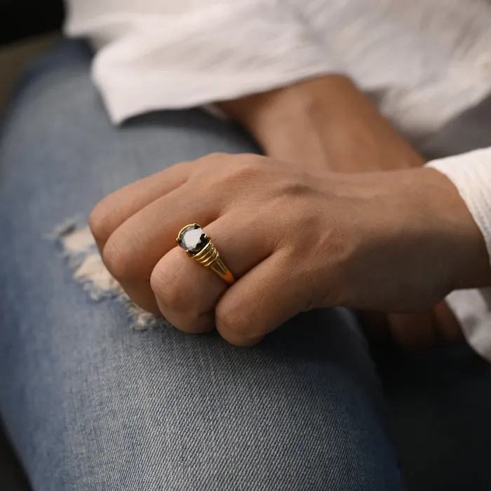 18K GoldFilled Black Zircon Ring Black Agate Ring For Women Noor Ring Jewelvers Rings 18K GoldFilled Black Zircon Ring Black Agate Ring For Women Noor Ring Jewelvers Rings