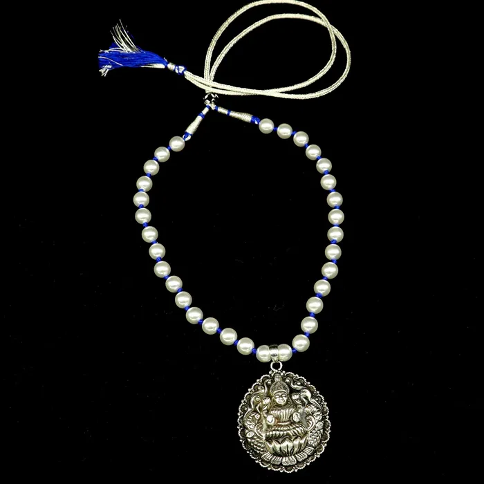 925 sterling silver handmade Goddess Laxmi design awesome pendant string with pearl tribal necklace wedding stylish brides gift set203 TRIBAL ORNAMENTS Necklaces