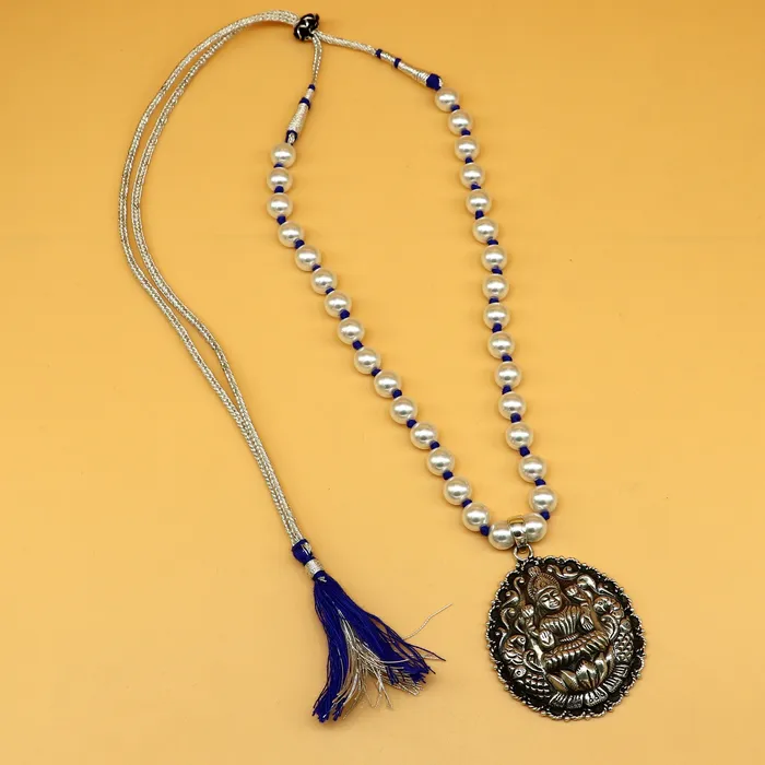 925 sterling silver handmade Goddess Laxmi design awesome pendant string with pearl tribal necklace wedding stylish brides gift set203 TRIBAL ORNAMENTS Necklaces